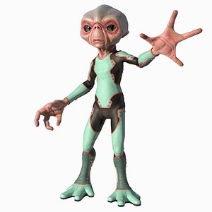 Alien In Suit Rigged