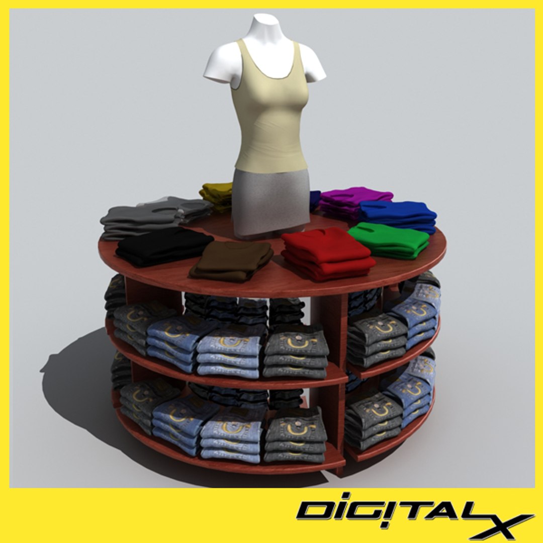Rack Jeans 3d Model