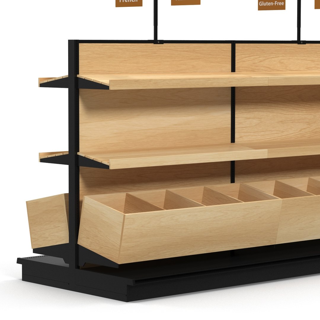 bakery display shelves 3d model