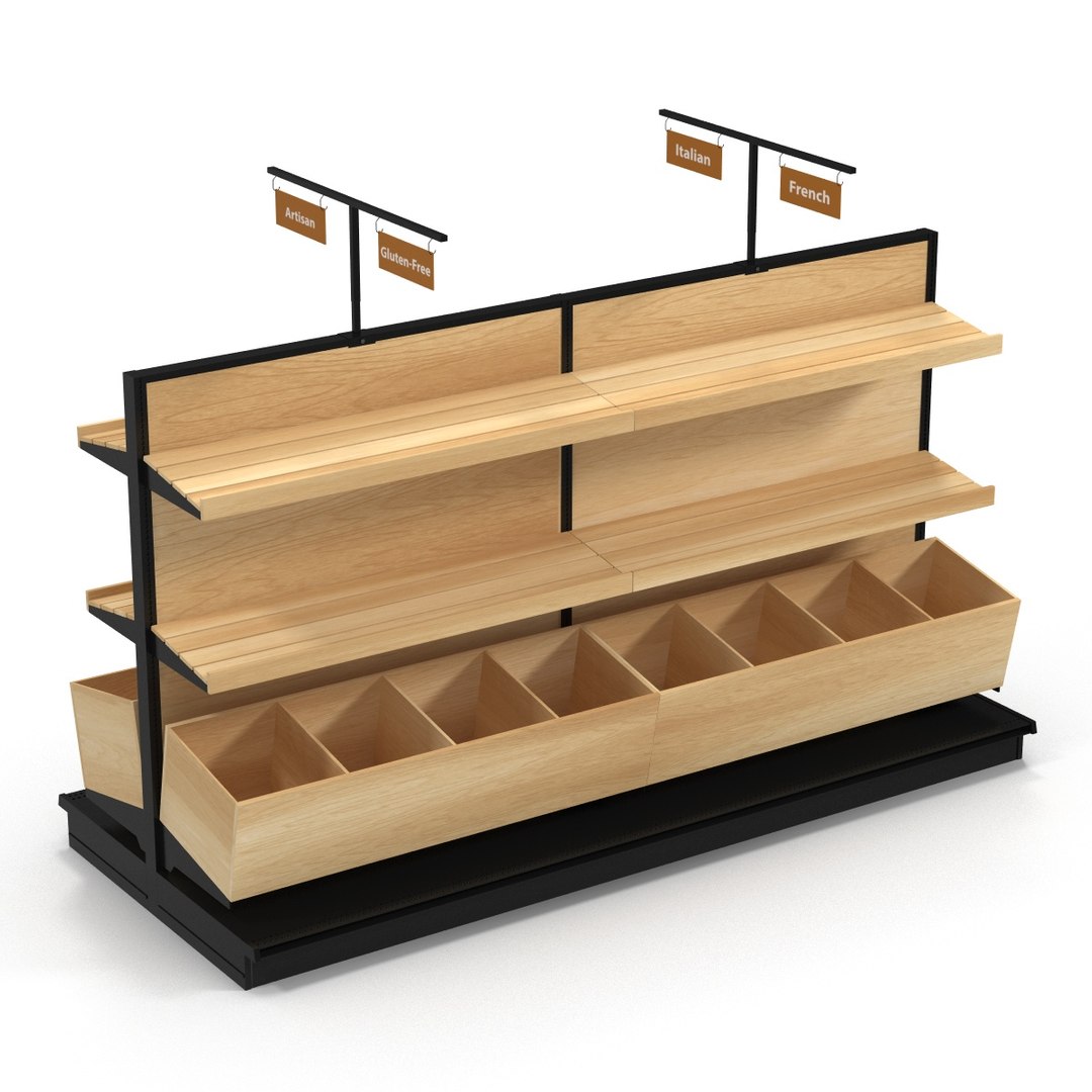 bakery display shelves 3d model