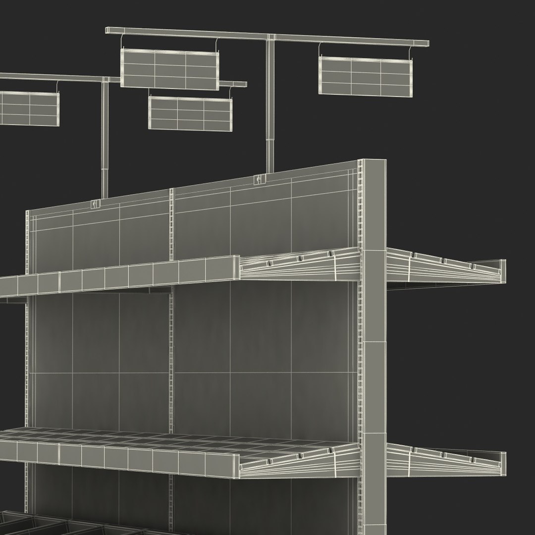 Bakery Display Shelves 3d Model