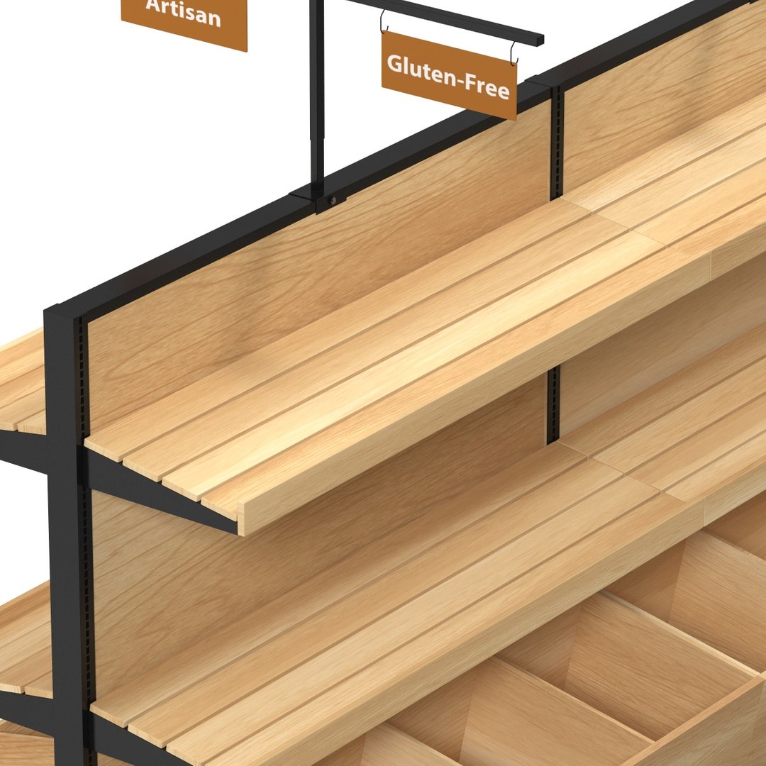 bakery display shelves 3d model