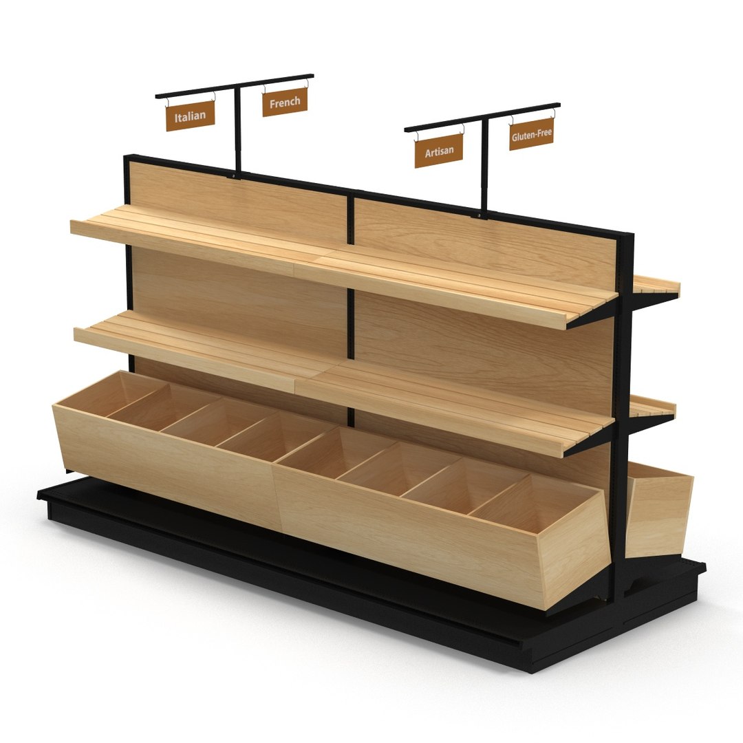 bakery display shelves 3d model