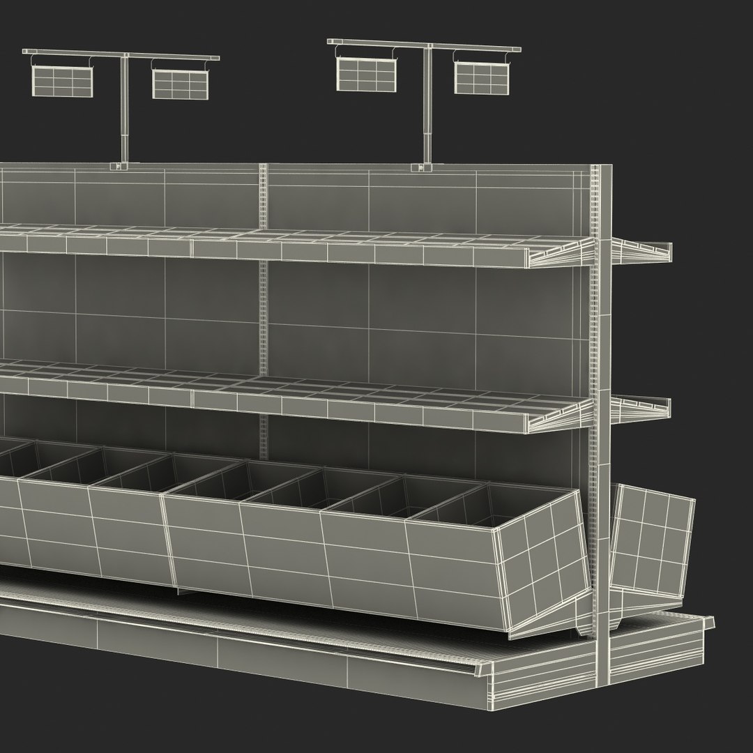 Bakery Display Shelves 3d Model