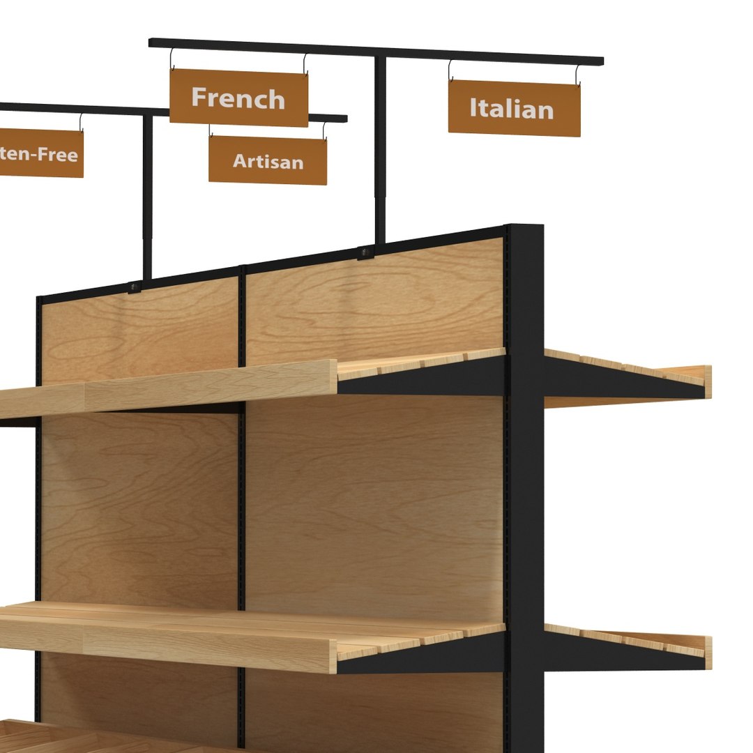 bakery display shelves 3d model