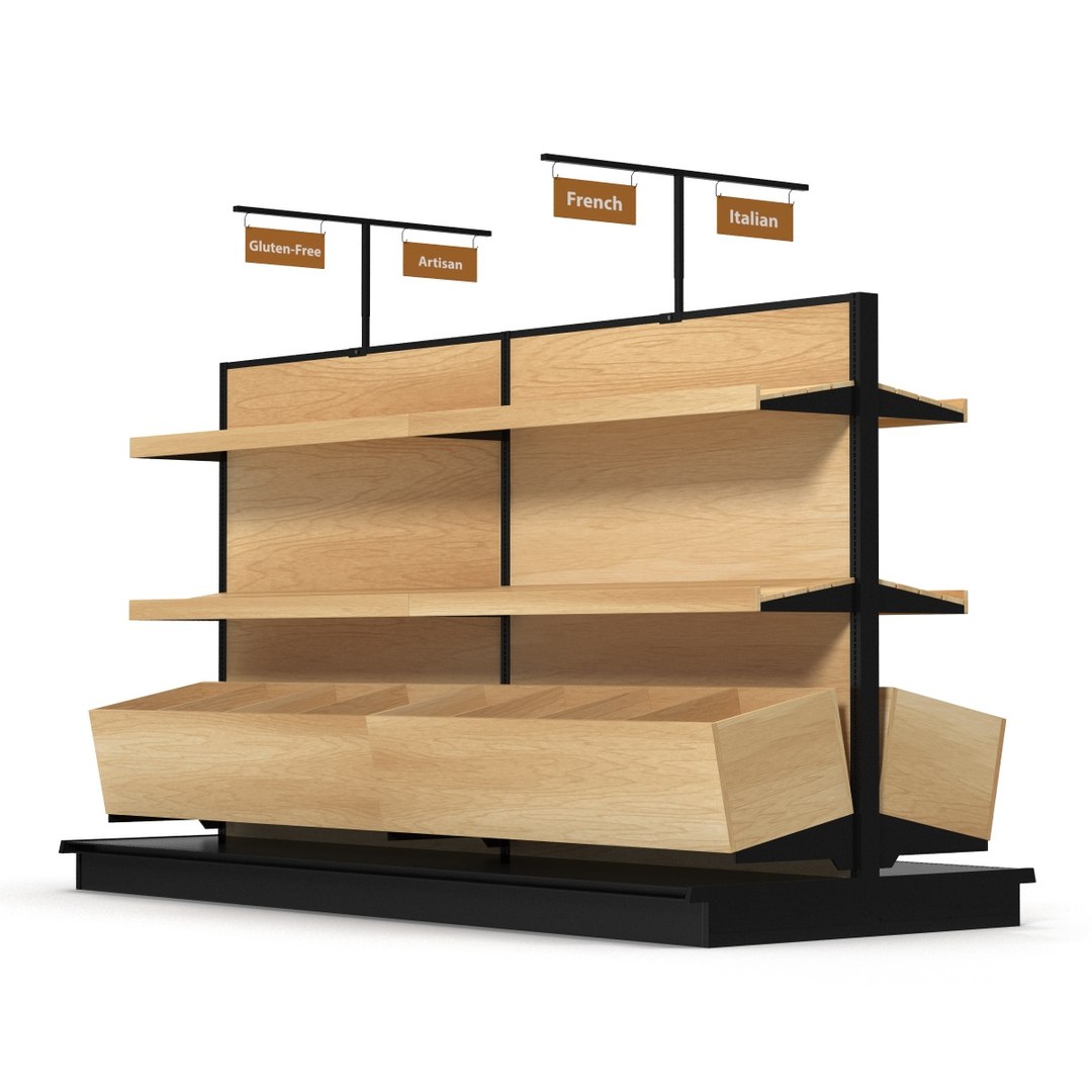 bakery display shelves 3d model