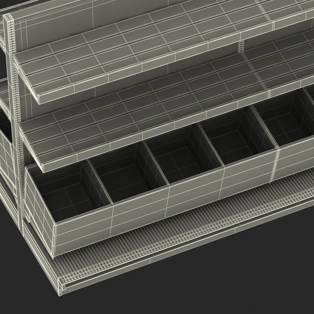 Bakery Display Shelves 3d Model