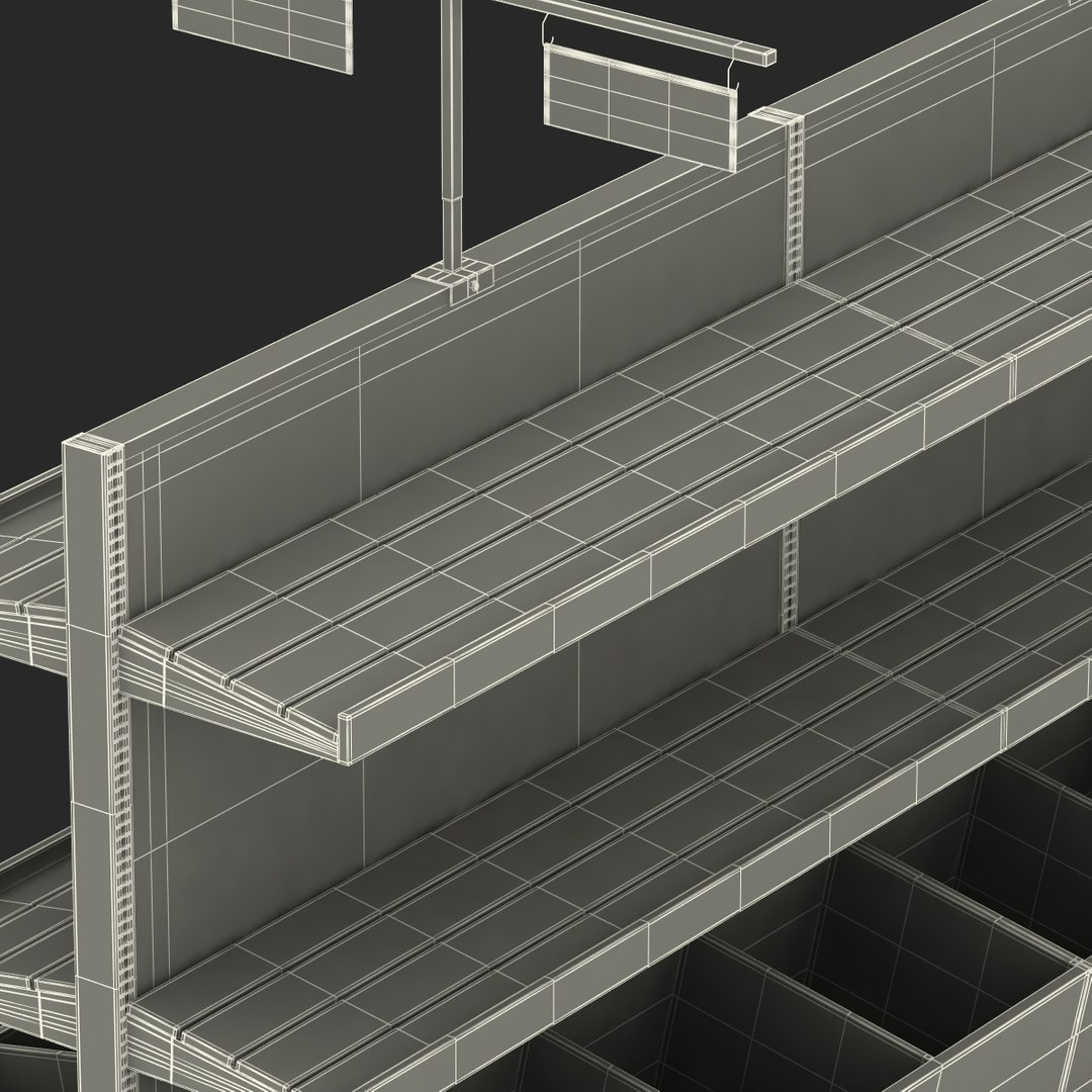 Bakery Display Shelves 3d Model