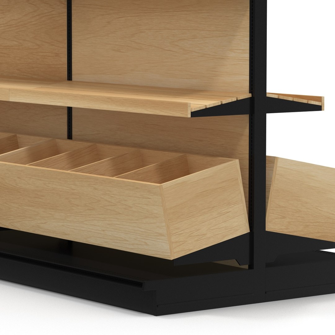 bakery display shelves 3d model