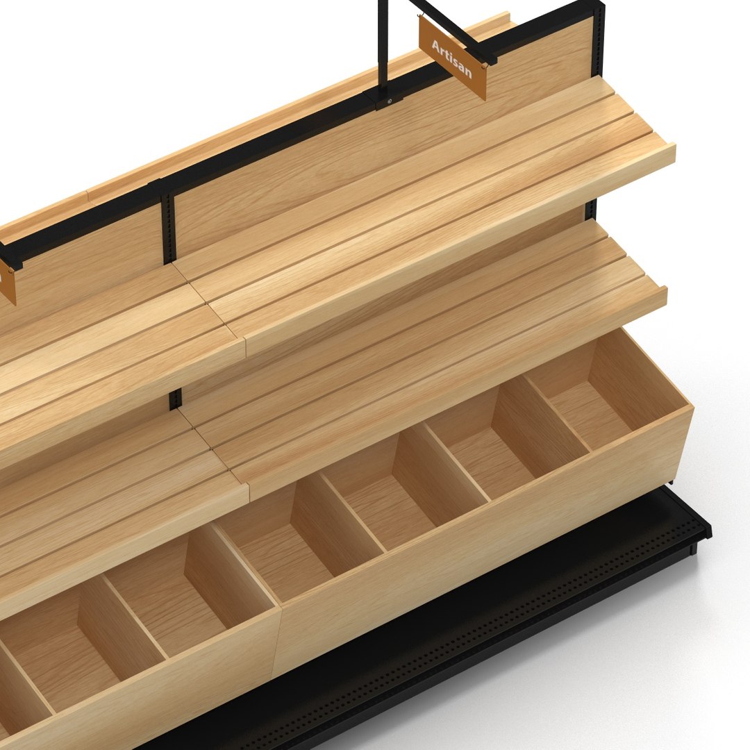 bakery display shelves 3d model