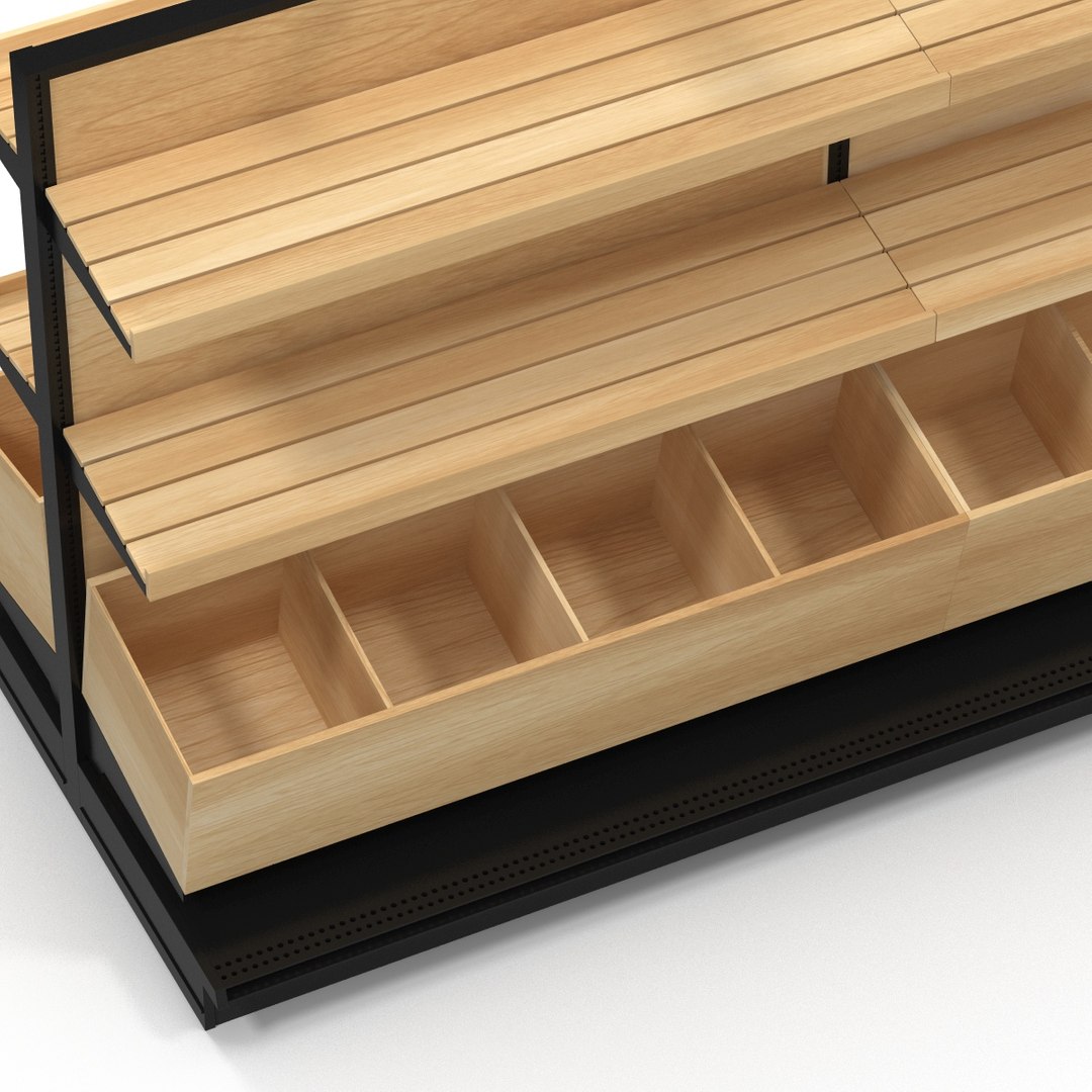 bakery display shelves 3d model