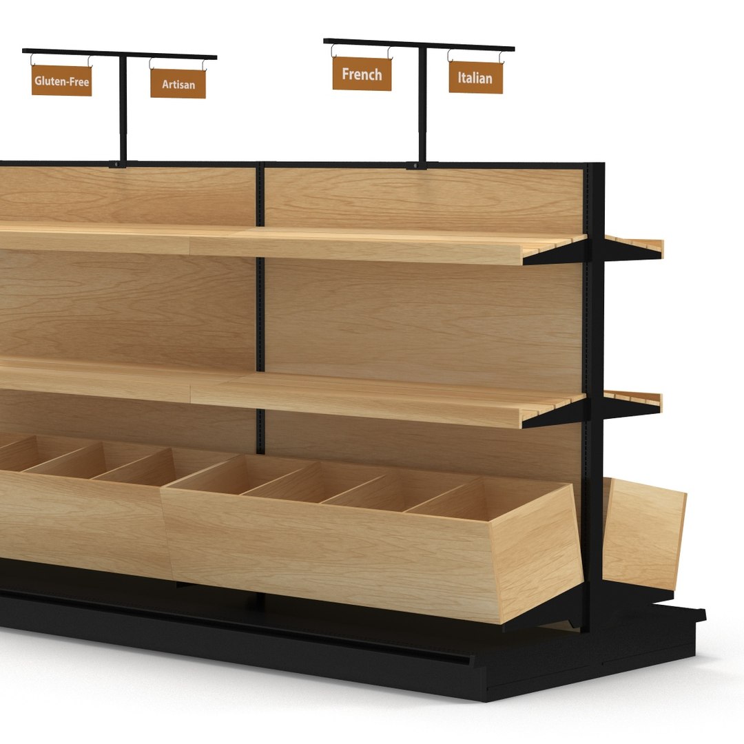 bakery display shelves 3d model