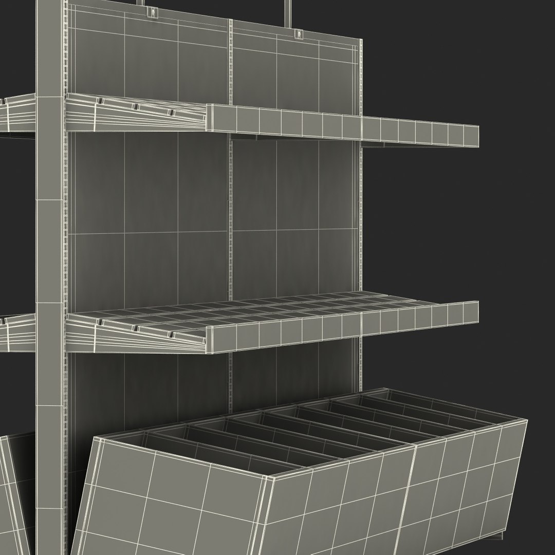 Bakery Display Shelves 3d Model