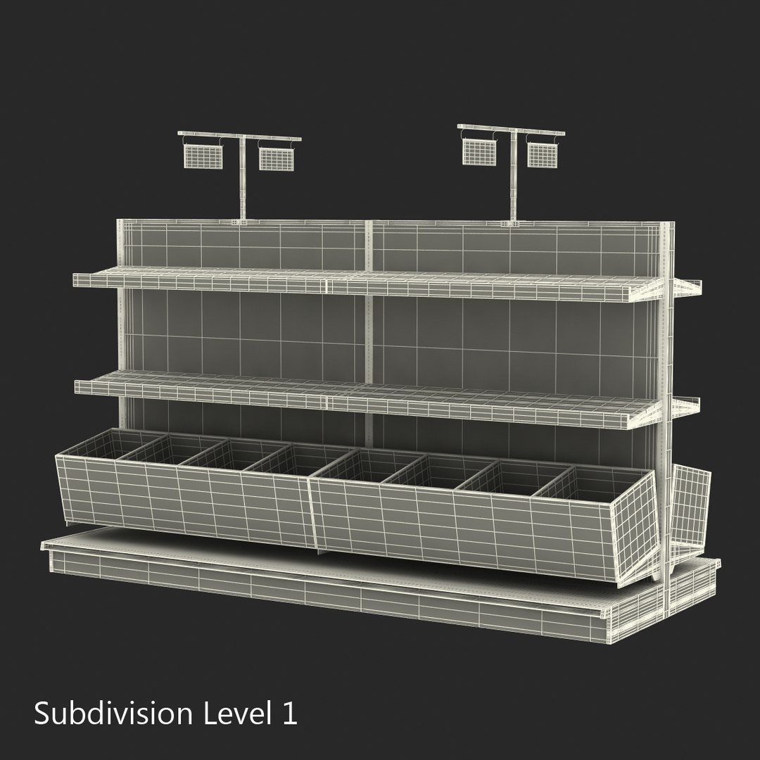 bakery display shelves 3d model