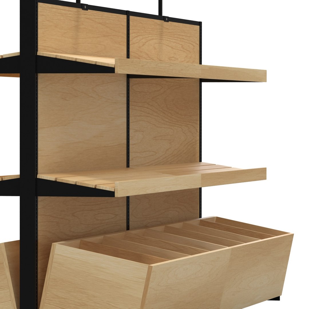 bakery display shelves 3d model