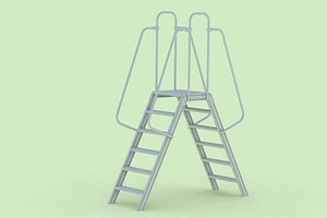 double sided step ladder 3D