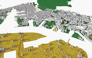 town structure cityscape 3D model