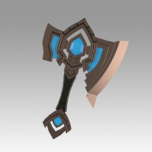 World Of Warcraft Shadowlands Axe Bastion Cosplay weapon prop