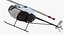 Ultra Light Helicopter Cicare 8 Rigged 3D Model