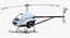 Ultra Light Helicopter Cicare 8 Rigged 3D Model