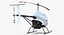 Ultra Light Helicopter Cicare 8 Rigged 3D Model