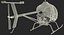 Ultra Light Helicopter Cicare 8 Rigged 3D Model