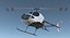Ultra Light Helicopter Cicare 8 Rigged 3D Model