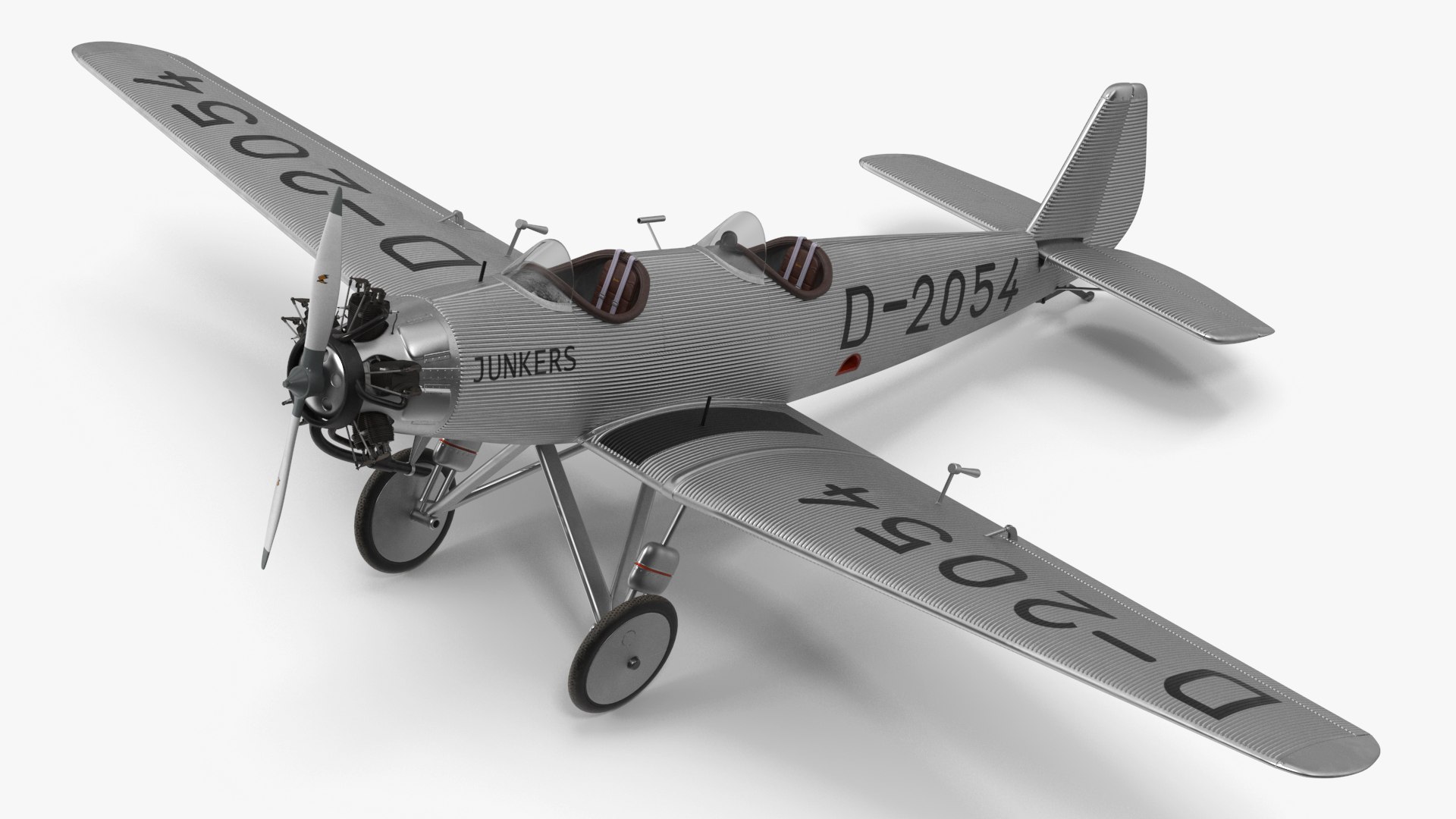 Junkers A50 Junior Airplane Replica 3D model preview
