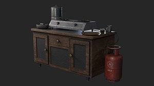 Old Kitchen Cooking Station