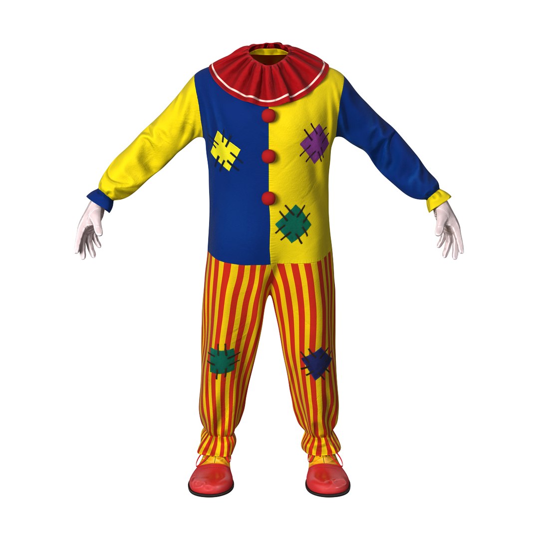Boys Clown Suit 3D model preview