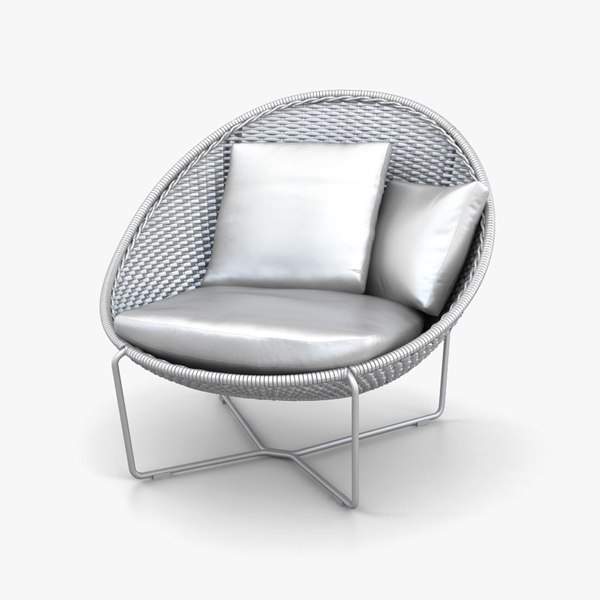 Paola Lenti Nido Armchair 3D model TurboSquid 1814063