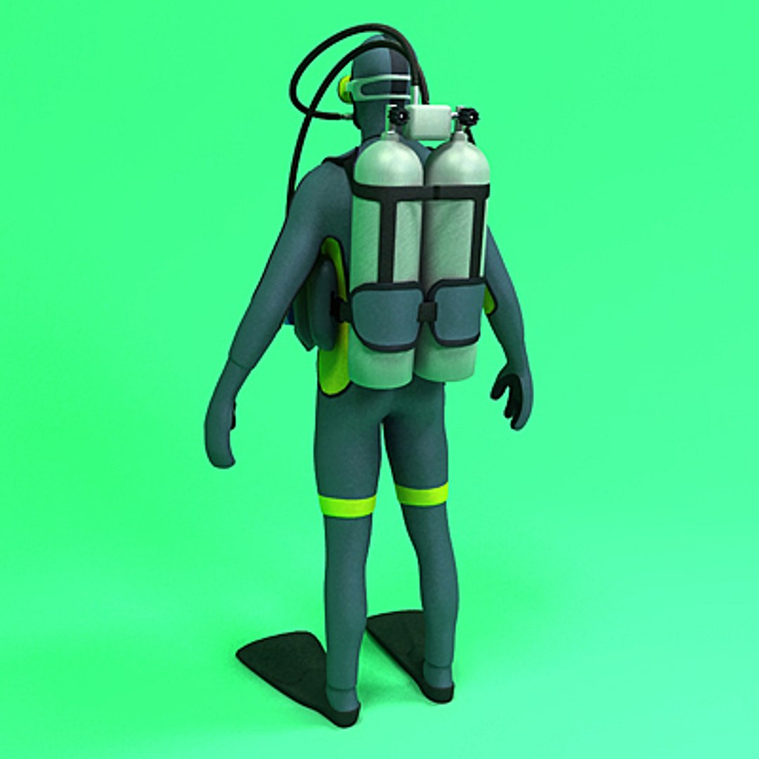 Scuba Diver 3d Model