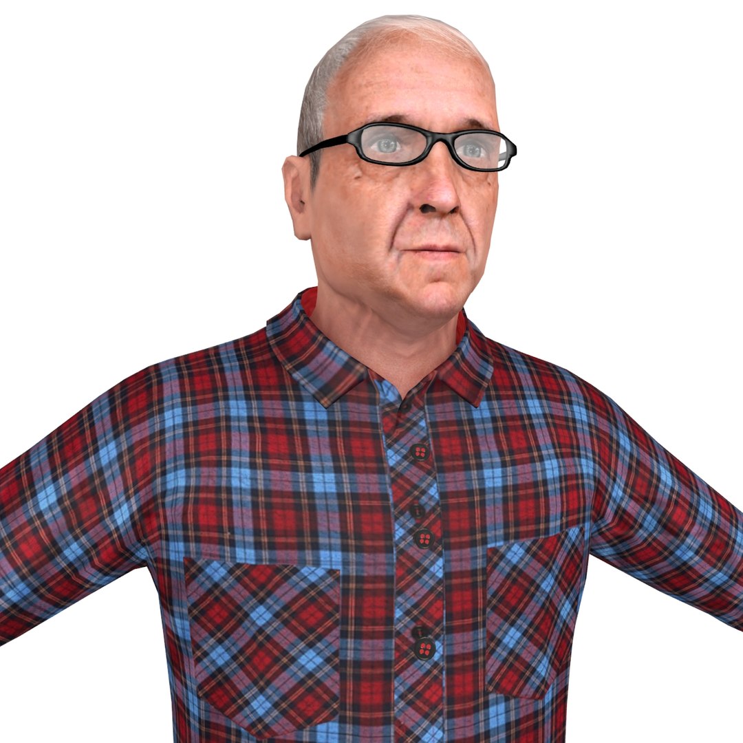 3D Old Man Model TurboSquid 1281455