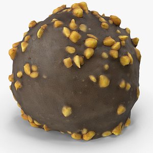 3D Chocolate Candy With Nuts