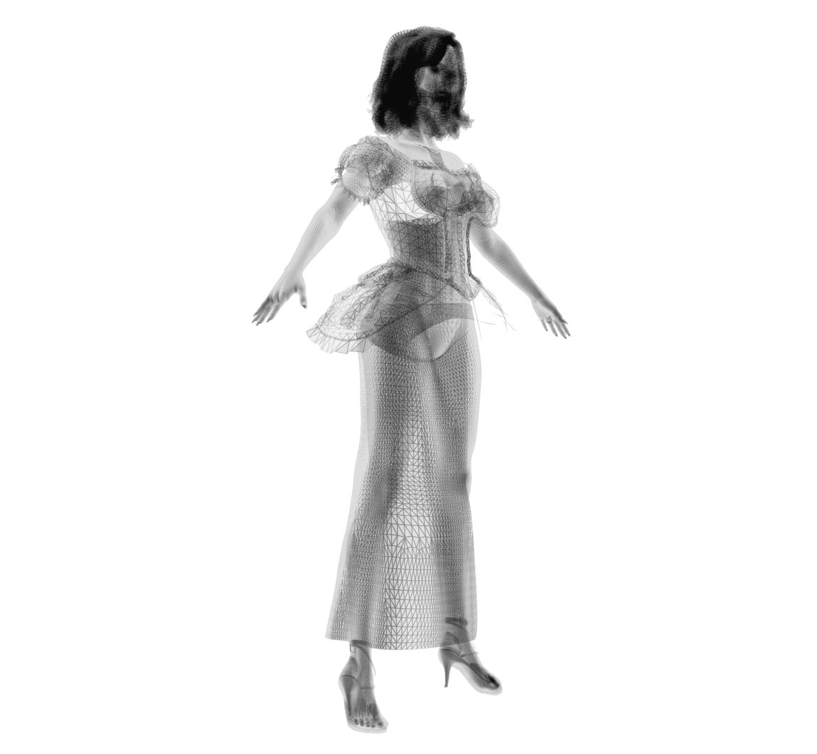 3D Film Noir Femme Fatale Model - TurboSquid 2184496