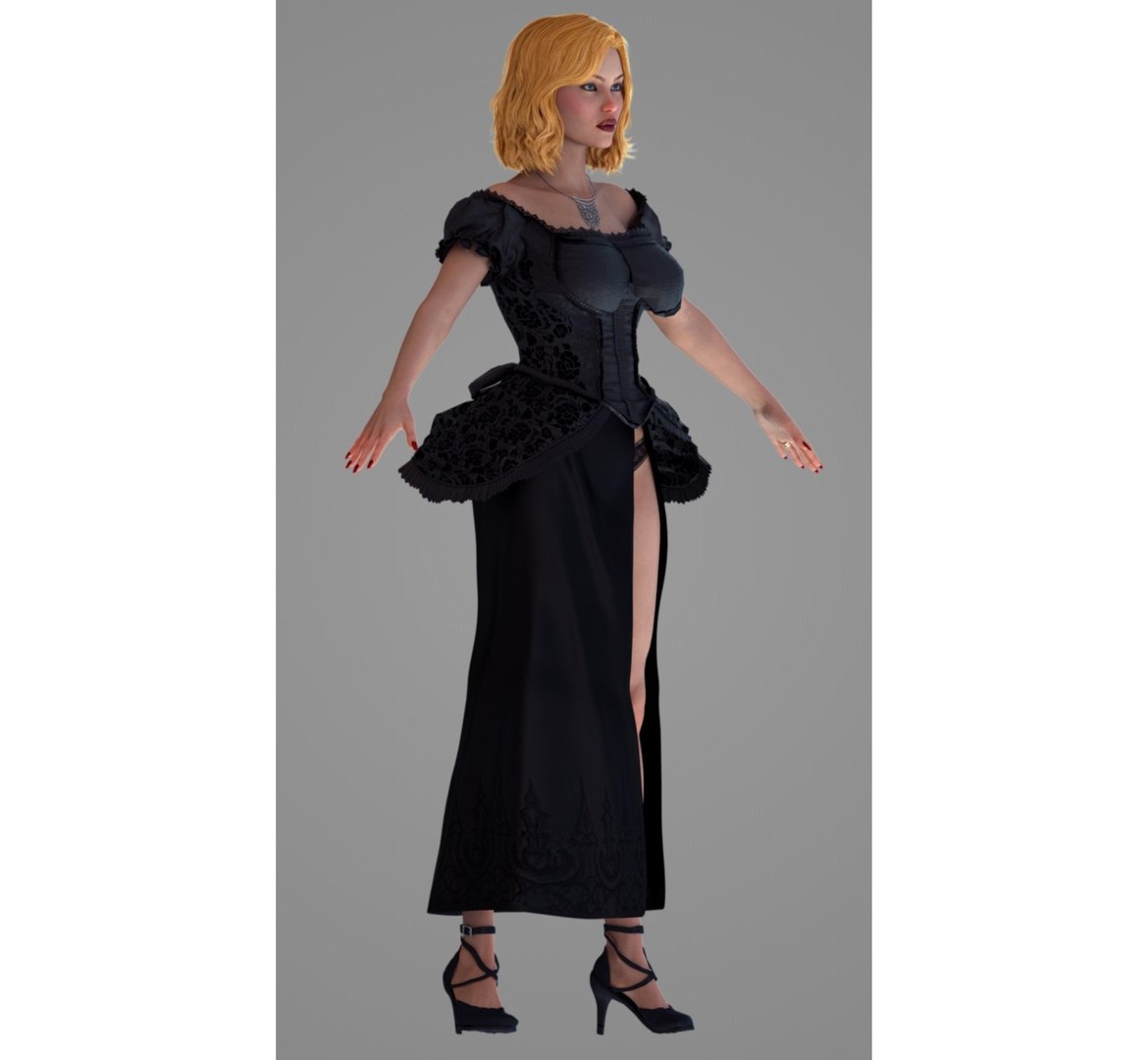 3D Film Noir Femme Fatale Model - TurboSquid 2184496