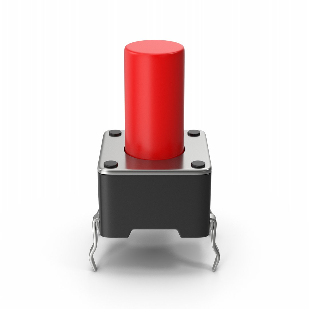 Red Tactile Switch 3D Model - TurboSquid 2012010