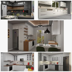 3D Kitchen Scene Collection model