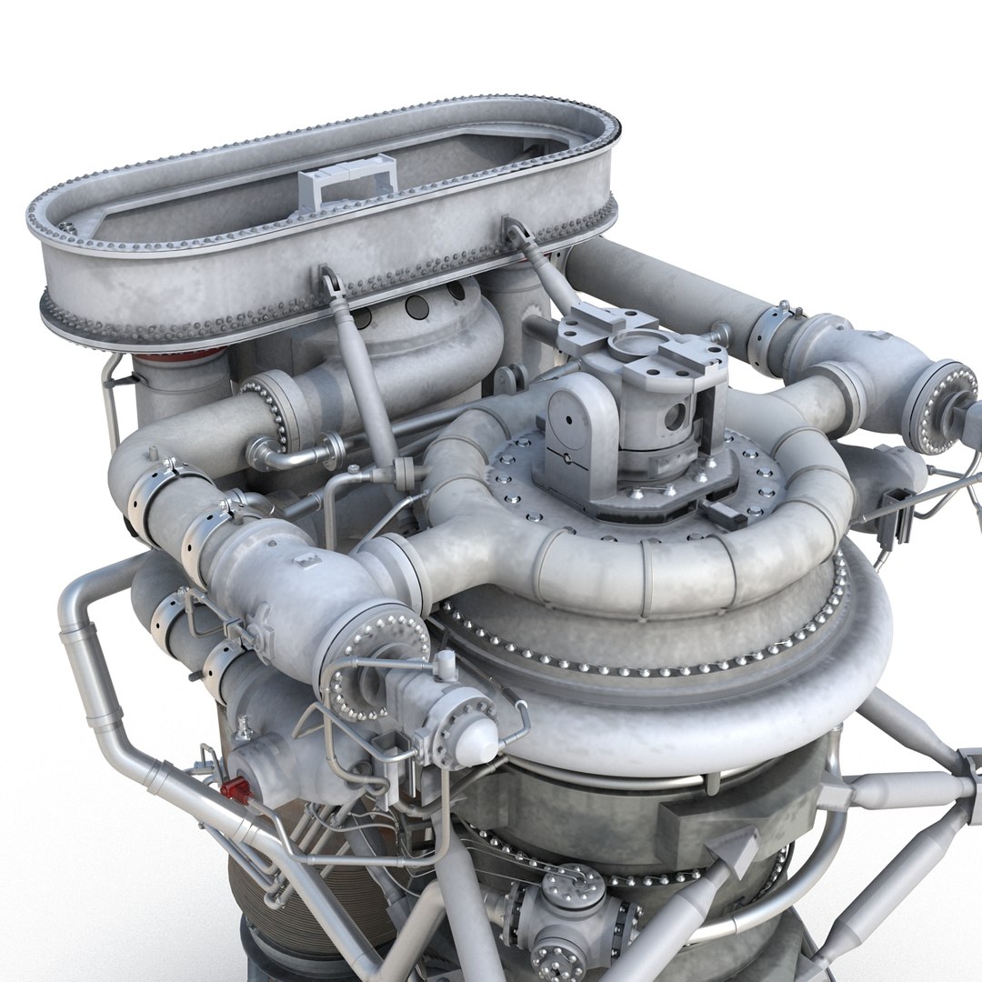 F-1 Rocket Engine 2 3d 3ds