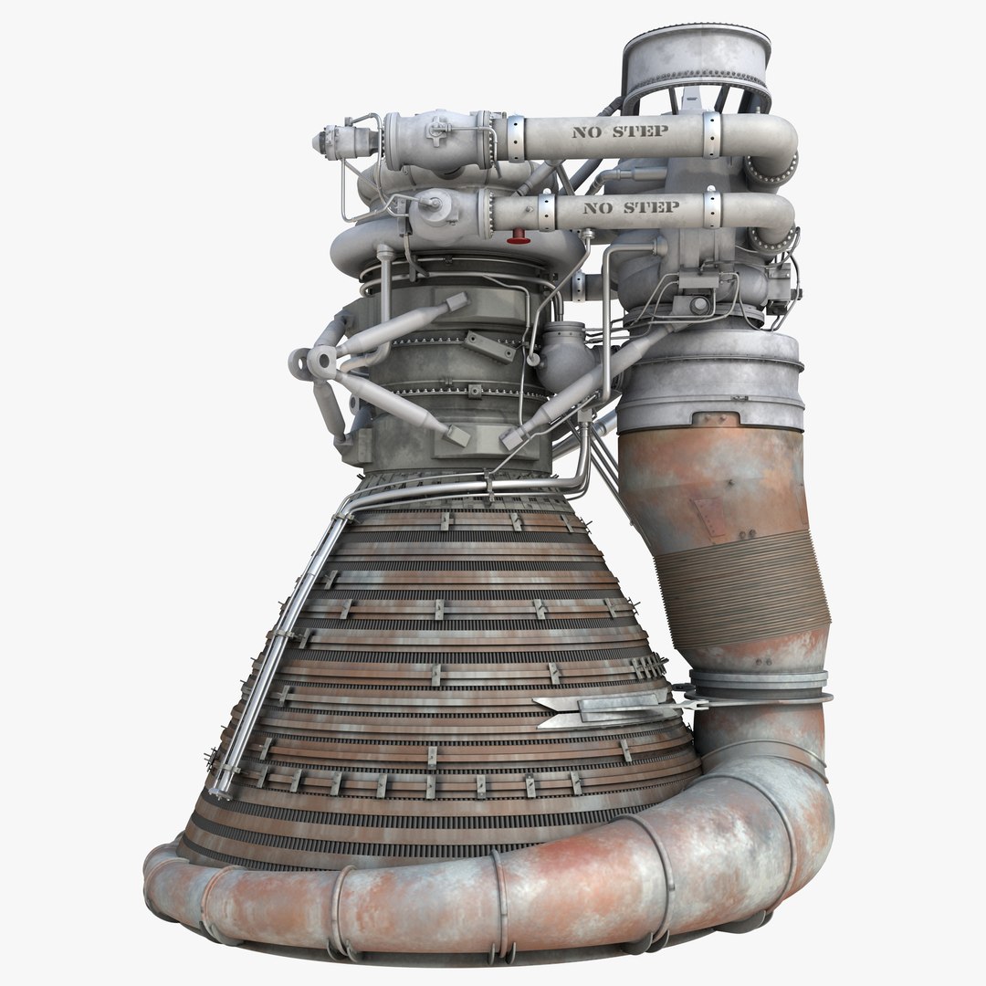 F-1 Rocket Engine 2 3D model preview
