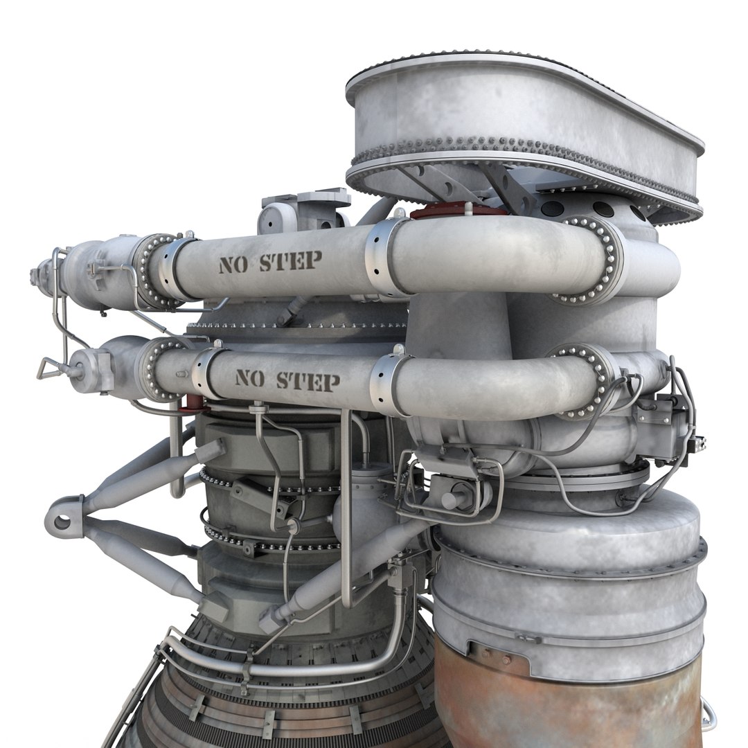 F-1 Rocket Engine 2 3d 3ds