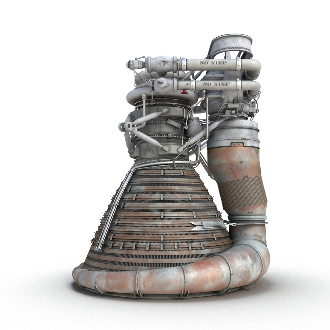 F-1 Rocket Engine 2 3d 3ds
