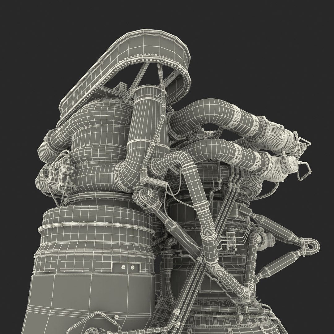 f-1 rocket engine 2 3d 3ds