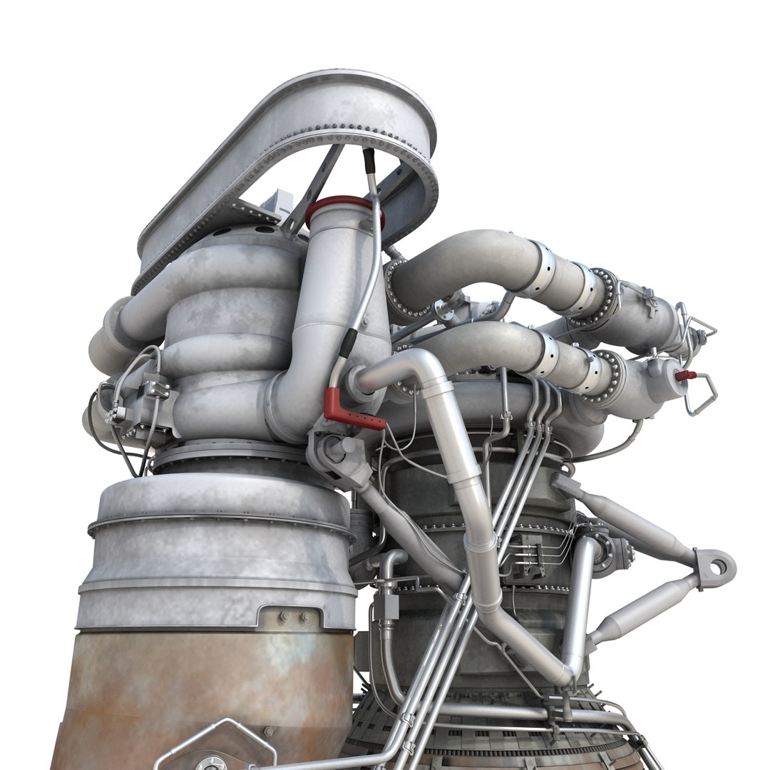 F-1 Rocket Engine 2 3d 3ds