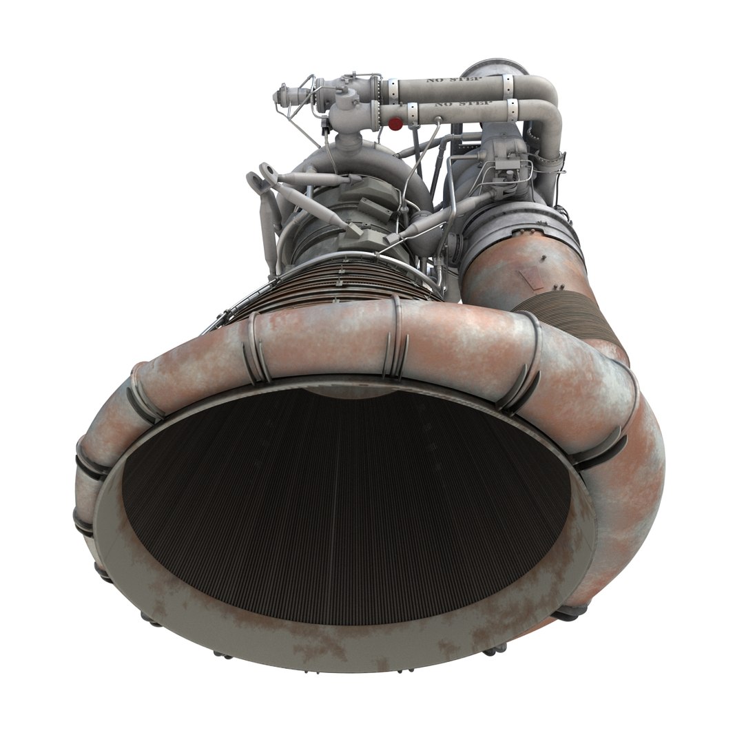F-1 Rocket Engine 2 3d 3ds