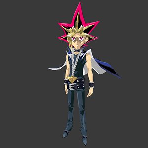 3D Yami Yugi yugioh anime lowpoly 3D model