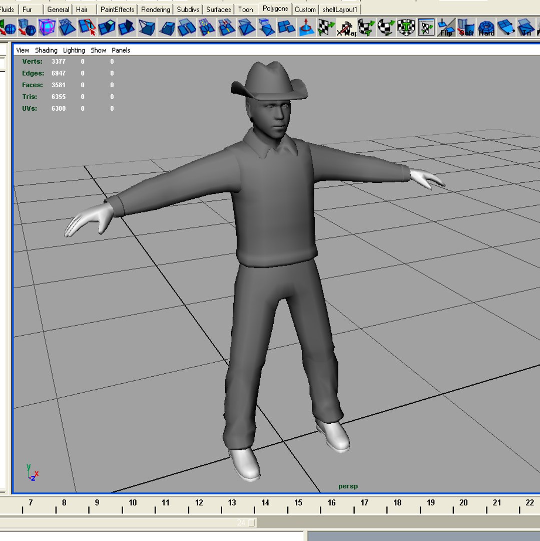 Cowboy Rigged 3d Model