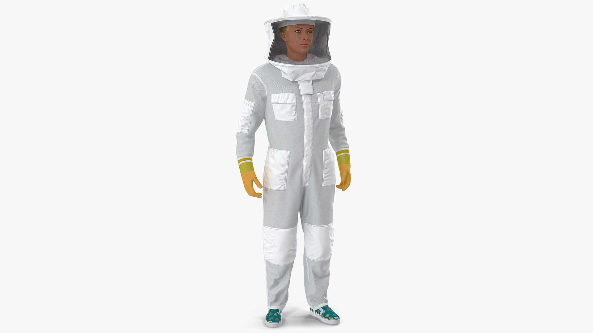 Female Professional Beekeeper 3D model preview