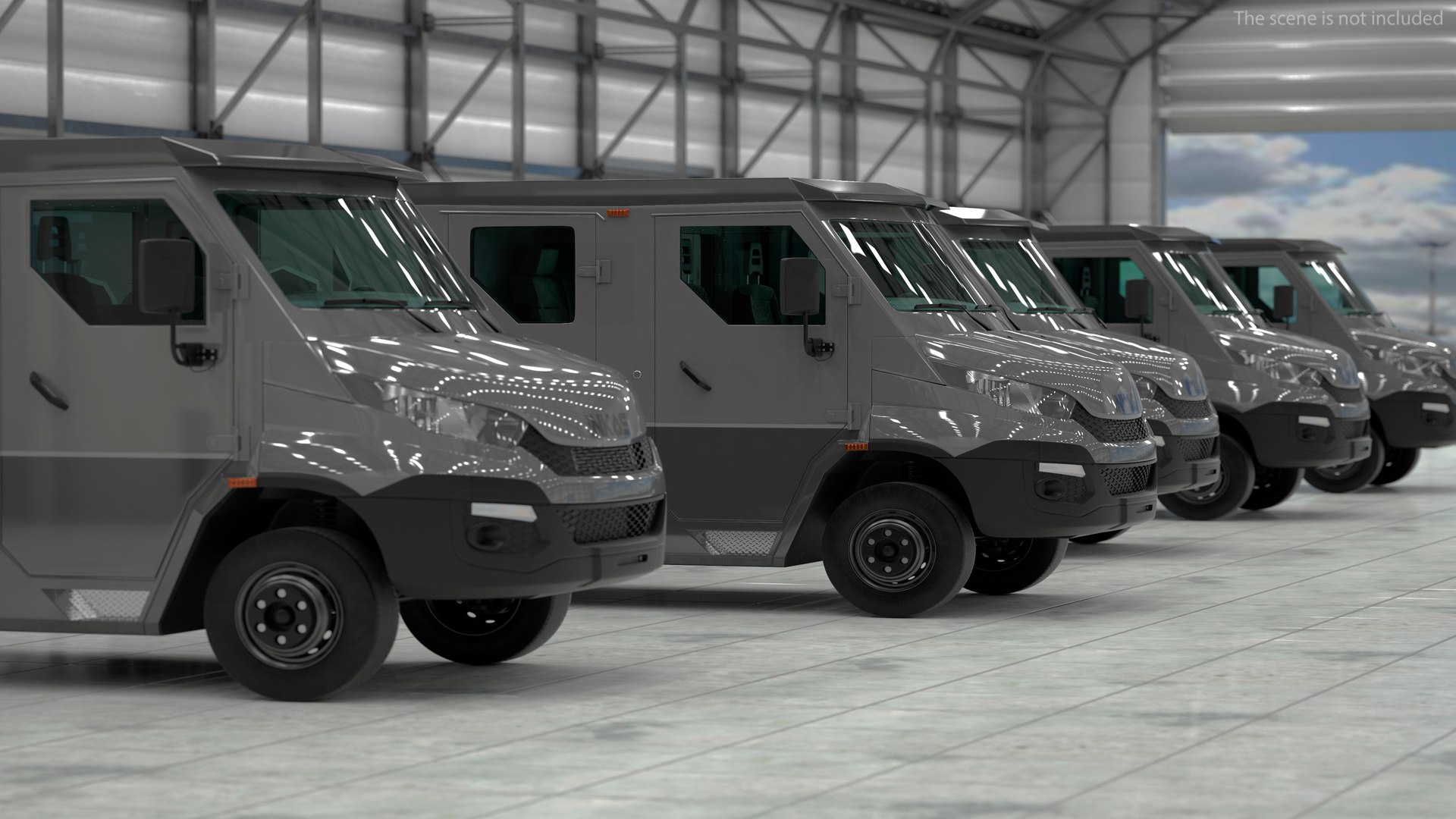 INKAS Armored Vehicle Rigged for Maya 3D model preview