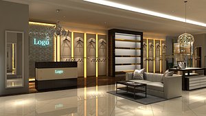 clothing store interior 3D model
